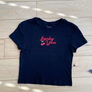 Homegirl Society Cherry Baby Tee Shirt